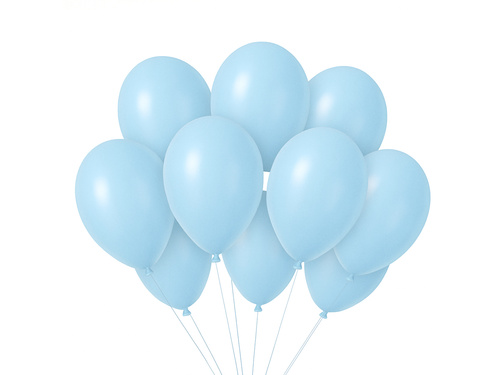 Balony lateksowe pastelowe błękitne - 10 szt.