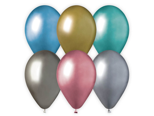 Balony lateksowe shiny mix kolorów - 33 cm - 50 szt.