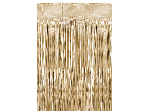 Curtain - satin gold door curtain - 2.5 m x 90 cm