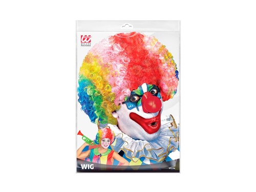 Wielokolorowa kręcona peruka włosy afro