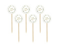 Cupcake picks Dove with leaves for the First Holy Communion - 6 pcs.