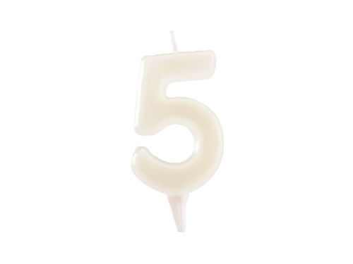 Numeral birthday candle "5" FLUOR - 1 pc