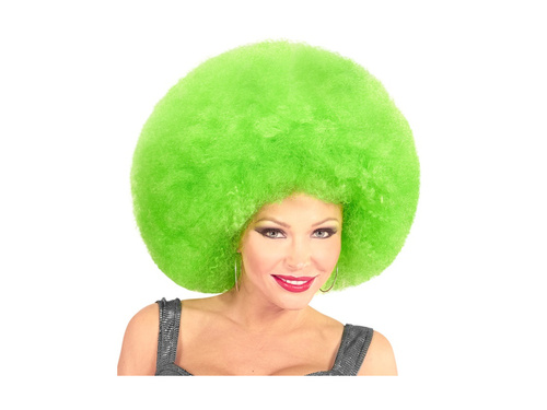 Zielona duża peruka afro wysokiej jakości