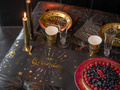 Happy Birthday table runner decoration black - 30 cm x 5 m - 1 pc.