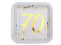 Seventieth birthday plates - 23 cm - 10 pcs.
