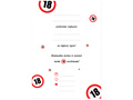 Invitations for the 18th prohibition sign - 6 pcs.