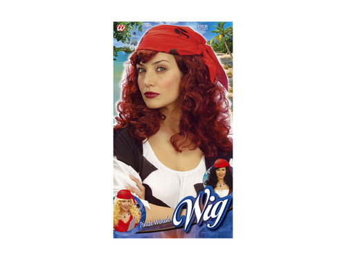 Peruka Piratka z chustą - 3 kolory - mix