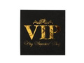 VIP black birthday napkins - 33 cm - 10 pcs.