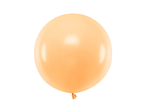 Balon olbrzym 60 cm średnicy - pastelowy pomarańczowy.