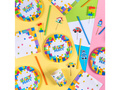 Birthday plates Blocks - 18 cm - 6 pcs.