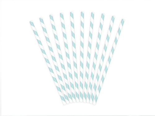 Tube straws blue - 10 pcs.