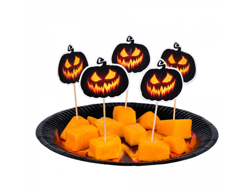 Cocktail sticks Creepy Pumpkin - 12 pc