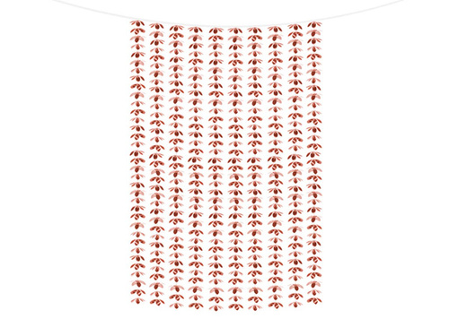 Curtain - floral door curtain metallic pink gold - 100 x 210 cm