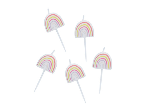 Świeczki pikery Tęcza - 5 szt.