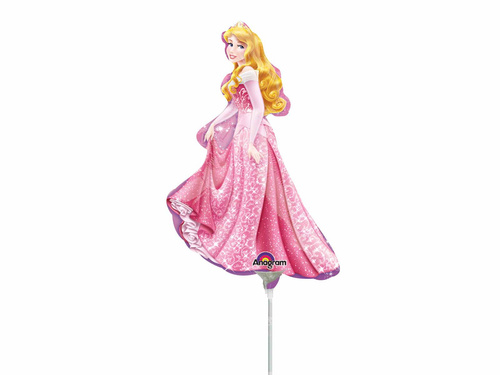 Sleeping Beauty foil stick balloon - 37 cm