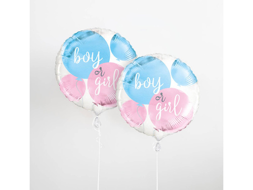 Foil balloon "boy or girl" for Baby Shower - 1 pc.