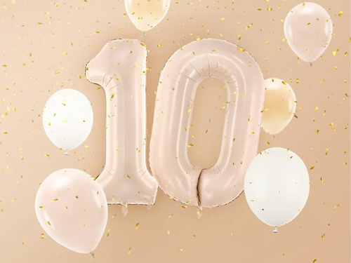 Number 0 Beige Foil Balloon - 72 cm - 1 pc