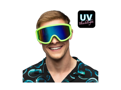 Imprezowe gogle narciarskie neonowe zielone