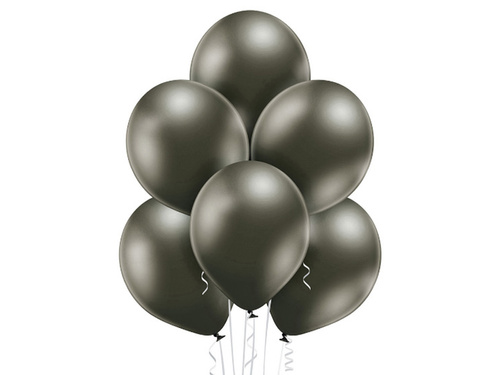 Glossy anthracite latex balloons - extra large - 50 pcs.