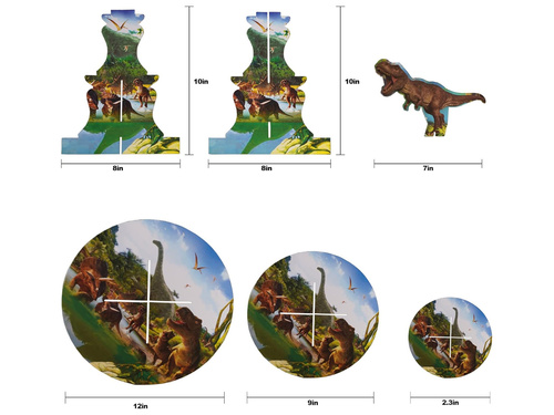 Stojak patera na babeczki Dinozaury - 1 szt.