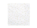 White birthday napkins with gold small dots - 33 cm - 20 pcs.