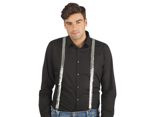 Silver sequins Suspenders