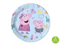 Talerzyki papierowe na urodziny Świnka Peppa - 23 cm - 8 szt.
