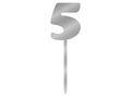 Mirror plexiglass silver cake topper 5 - 12 cm