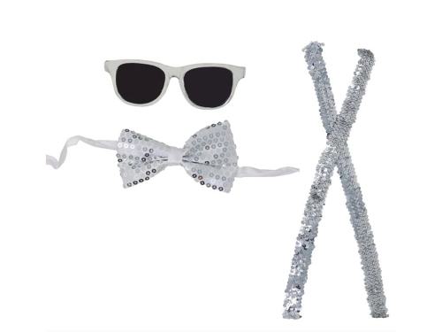 Silver sequins Suspenders