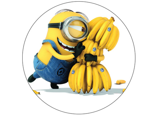 Decorative cake wafer Minions - 20 cm