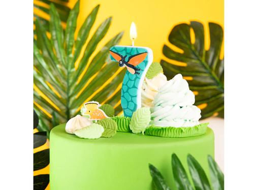 Dinosaur candle no 7 - 1 pc