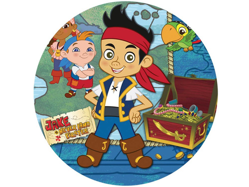 Decorative cake wafer Jake and the Pirates of Neverland - 20 cm