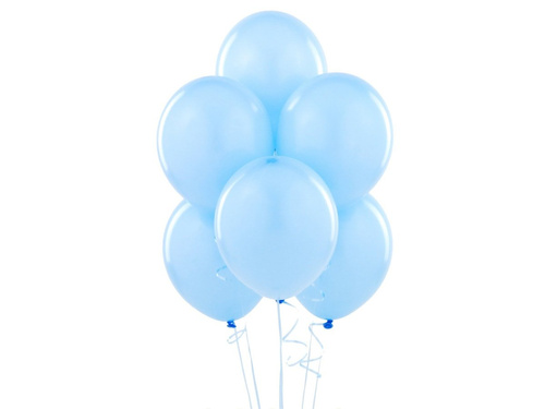 Pastel blue latex balloons - medium - 100 pcs.