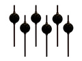 Sparkling black straws - 6 pcs.