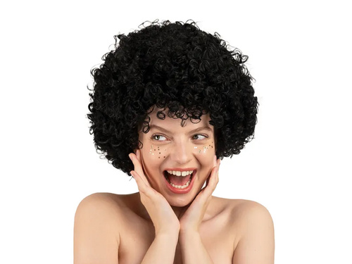 Peruka afro czarna - 1 szt.