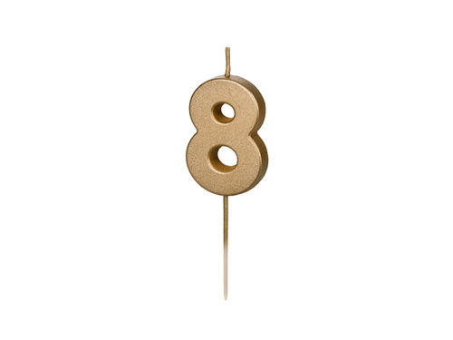 Gold Candle no 8 - 1 pc