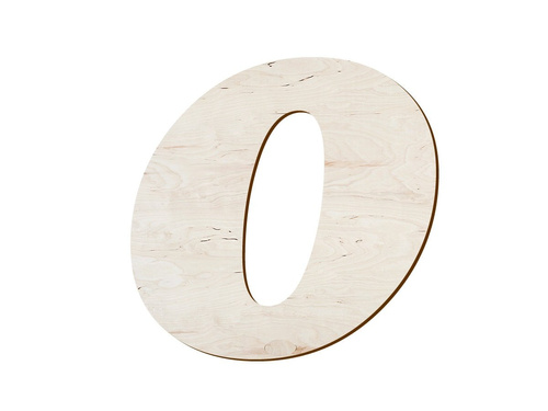 Wooden decoration letter O