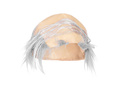 Bald pate with grey man's wig