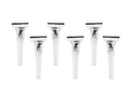 Silver holographic unrolled trumpet whistles - 6 pcs