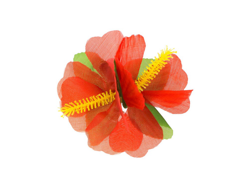 Hawaiian pin large flower red - 1 pcs.