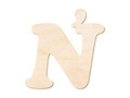 Wooden decoration letter Ñ