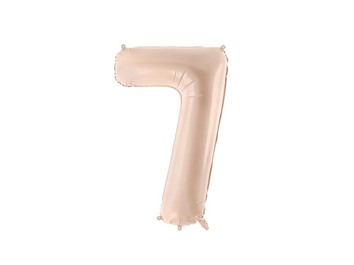 Number 7 Beige Foil Balloon - 72 cm - 1 pc