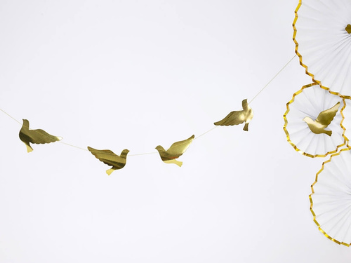 Doves banner - gold - 112 cm - 1 pc.