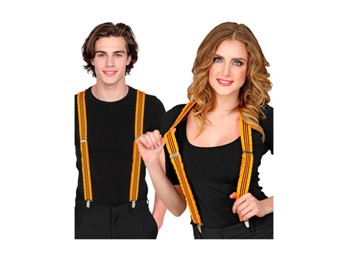 Neonowe pomarańczowe falbaniaste szelki