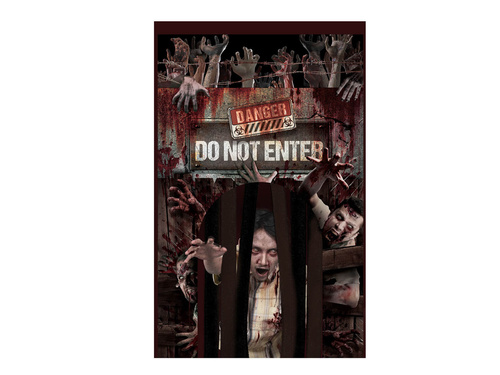 Door decoration with curtain - 145 x 240 cm