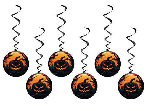 Hanging decoration Dark Pumpkin - 6 pcs.