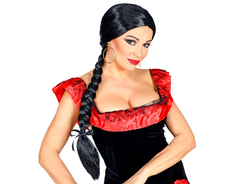Black Senorita Wig - 1 pc
