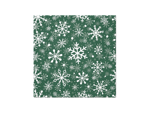 Christmas napkins Snowflakes green - 33 cm - 20 pcs.