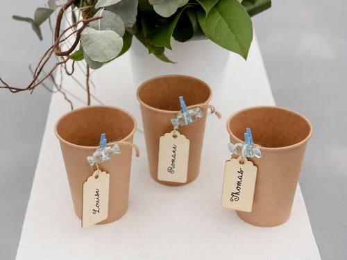 Brown cups - 10 pcs.