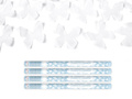 White butterflies party cannon, 80 cm, 4 pc